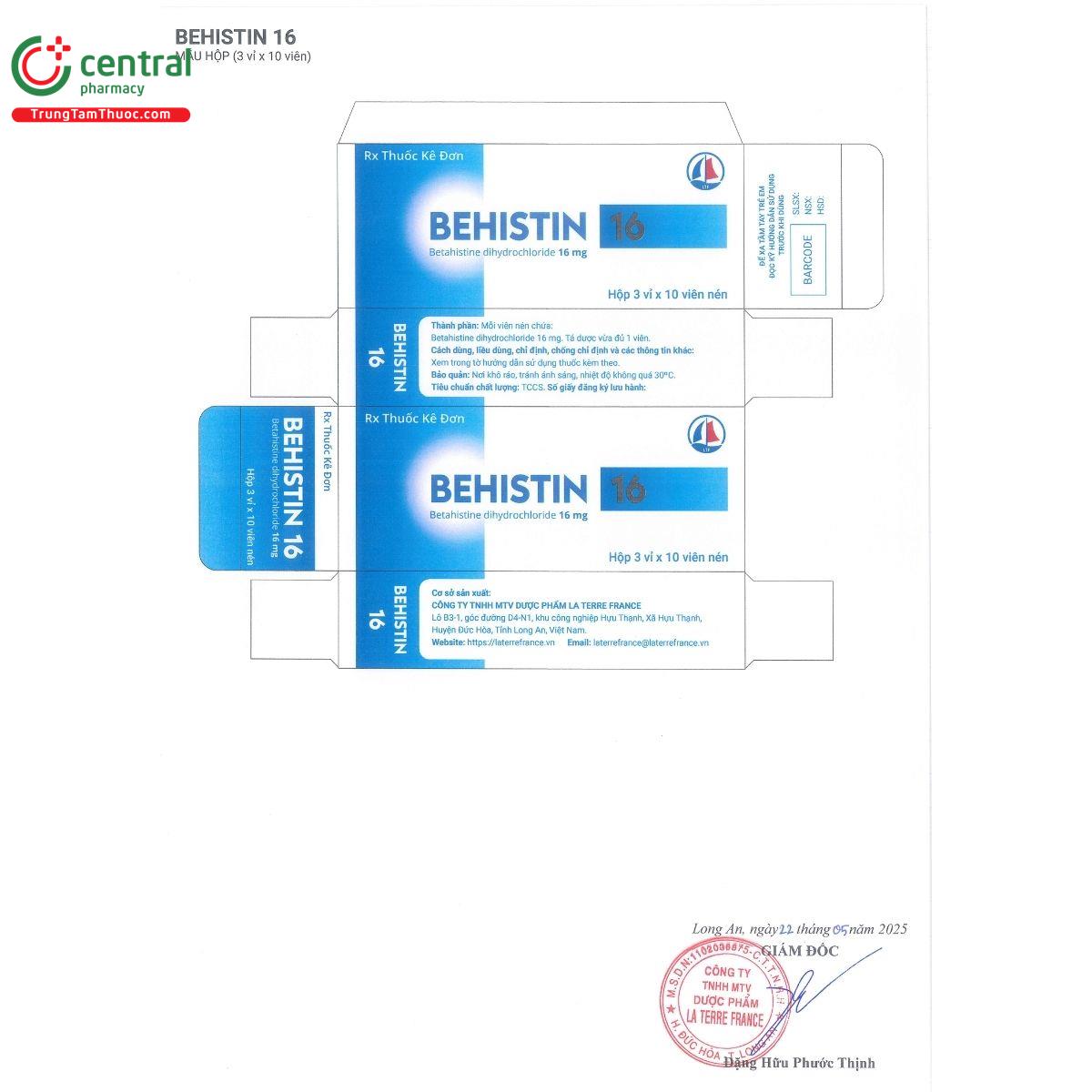 behistin 16mg 1 Q6334