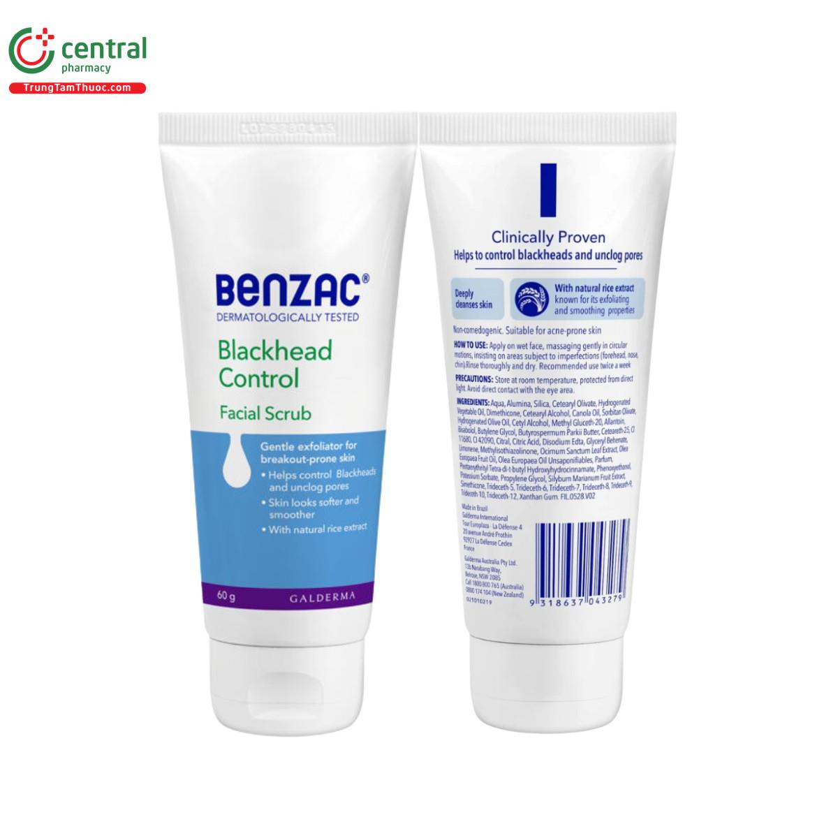 benzac blackhead control facial scrub 3 N5287 benzac blackhead control facial scrub 3 N5287