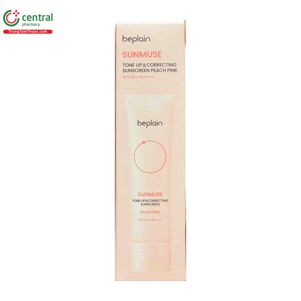 beplain sunmuse tone up correcting sunscreen peach pink 4 D1348