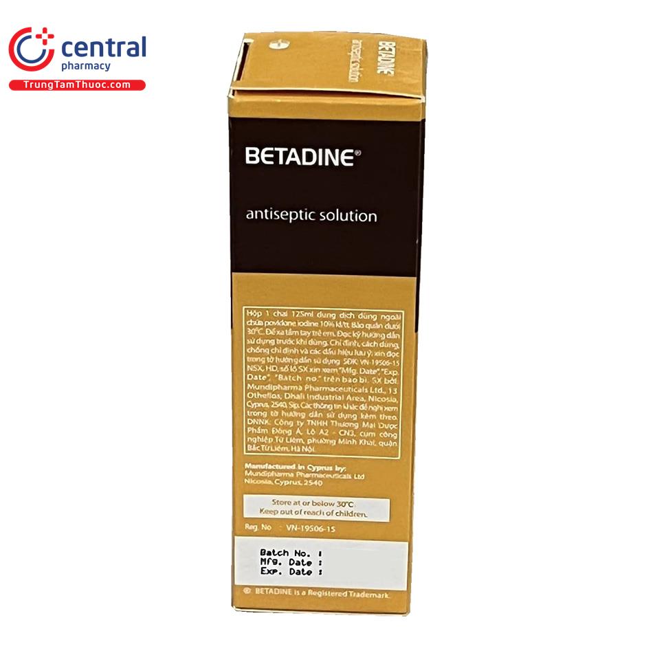 betadine antiseptic solution 10w v 125ml 05 M5165