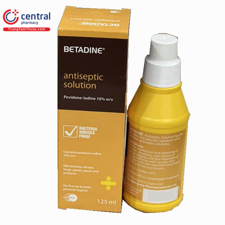 betadine antiseptic solution 10w v 125ml 07 V8888