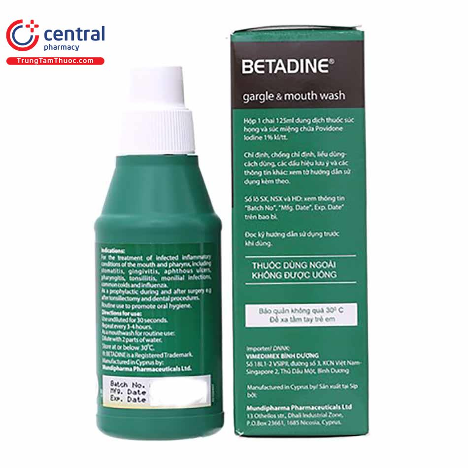 betadine gargle mouthwash 1 5 C0667