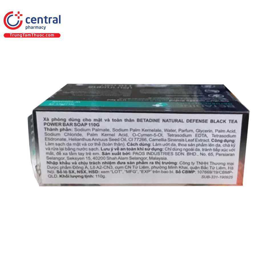 betadine natural defense bar soap 9 N5818