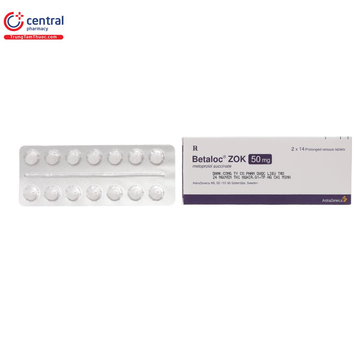 Thuốc Betaloc ZOK 50mg Thuốc điều trị tăng huyết áp