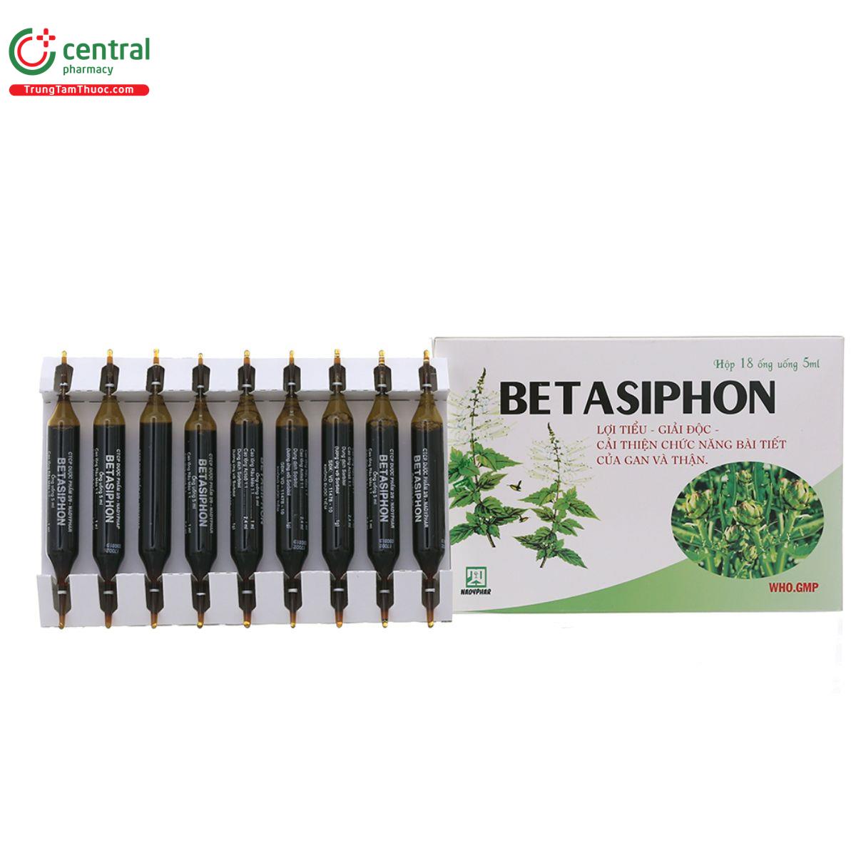 Thuốc Betasiphon (18 ống x 5ml) điều trị các bệnh liên quan gan, mật
