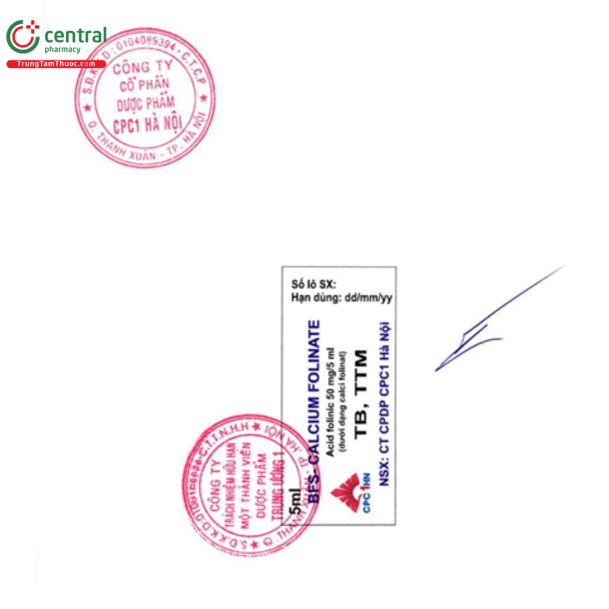 bfs calcium folinate 5 E1627
