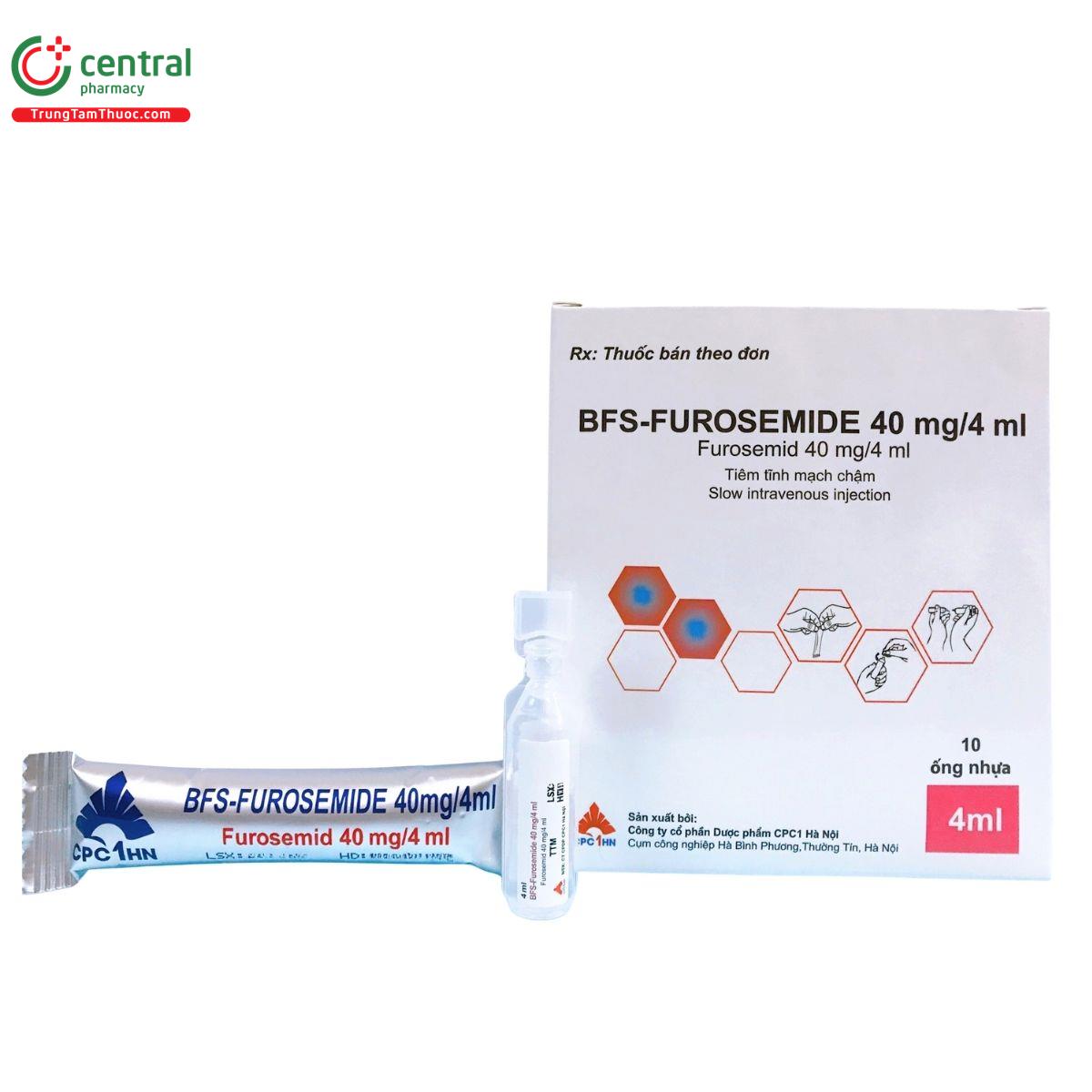Thuốc BFS-Furosemide 40mg/4ml điều trị phù trong suy tim sung huyết
