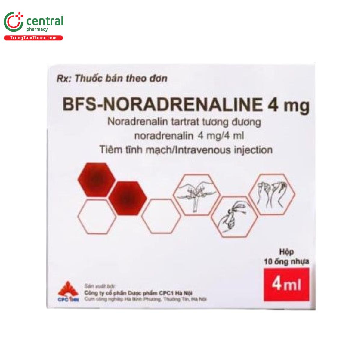 bfs noradrenaline 4mg 2 M5363