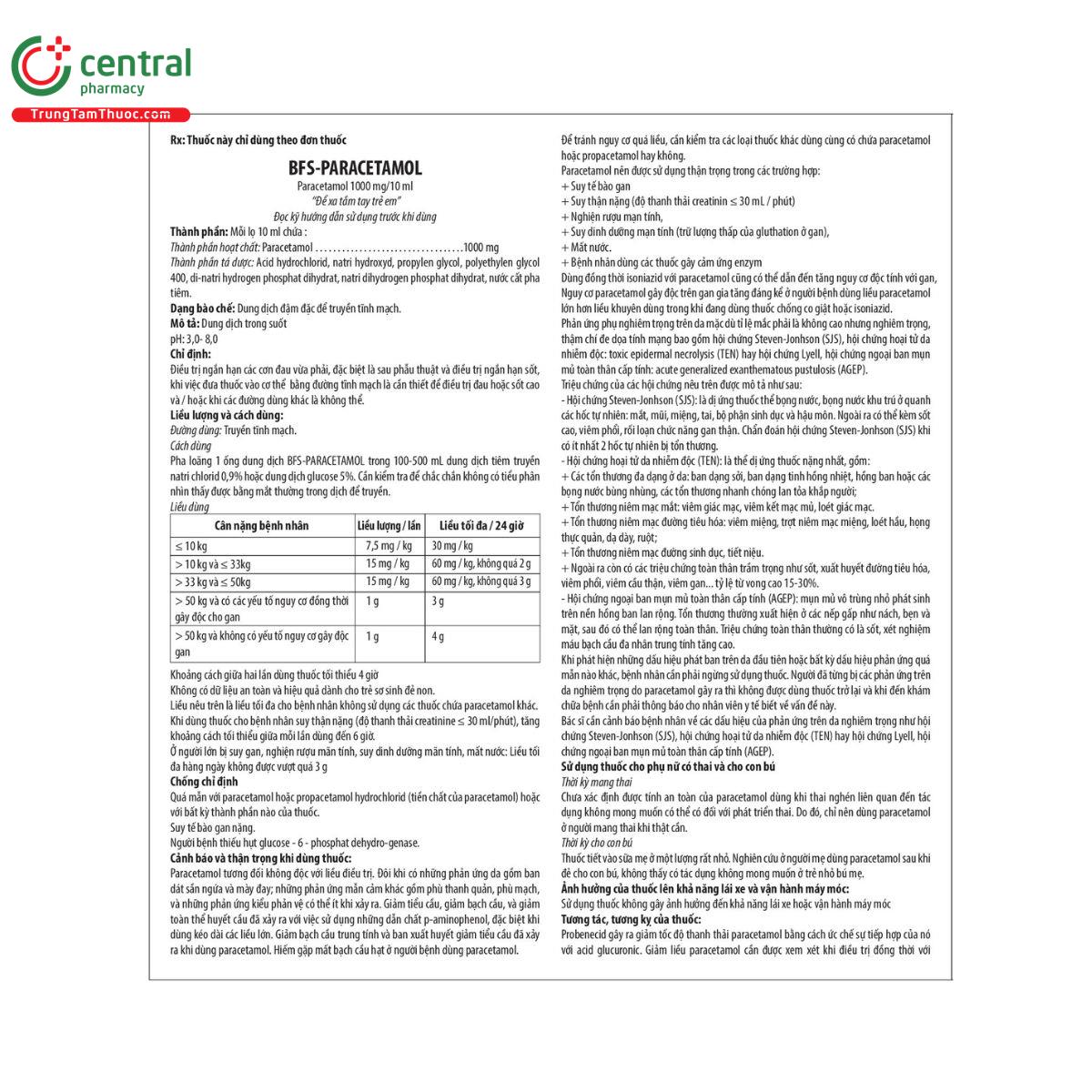 bfs paracetamol 4 F2823 bfs paracetamol 4 F2823