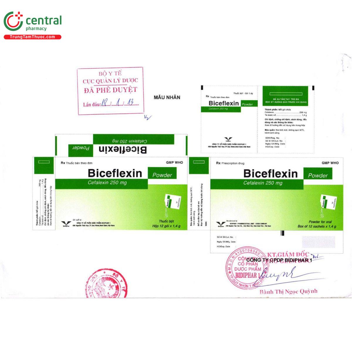 biceflexin powder 250mg 8 B0473