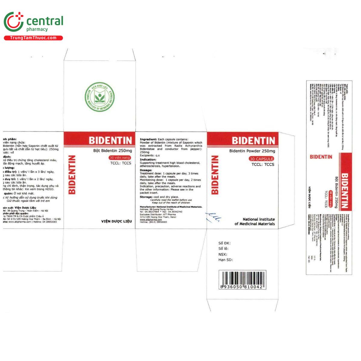 bidentin 250mg 3 U8022 bidentin 250mg 3 U8022