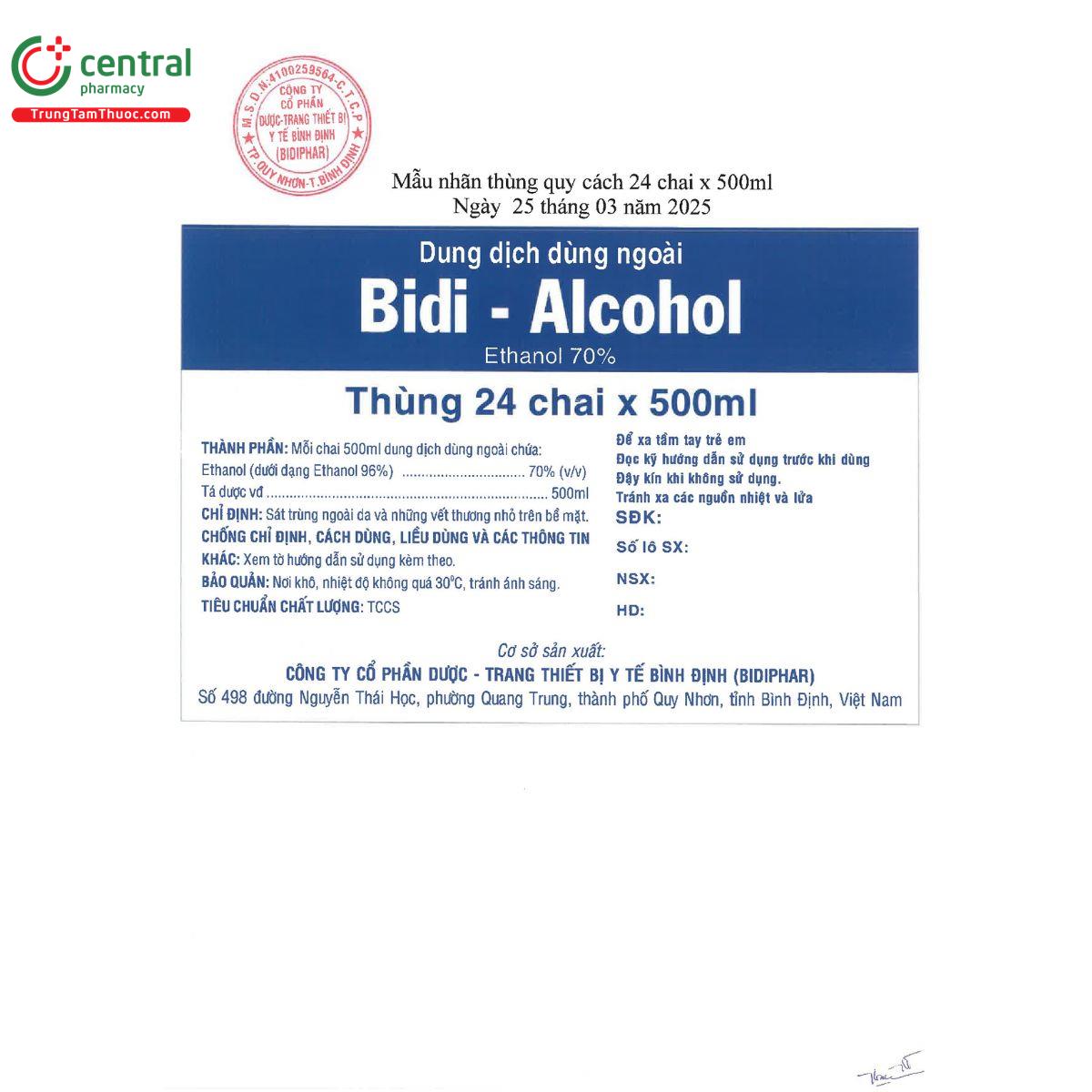 bidi alcohol 3 G2472 bidi alcohol 3 G2472