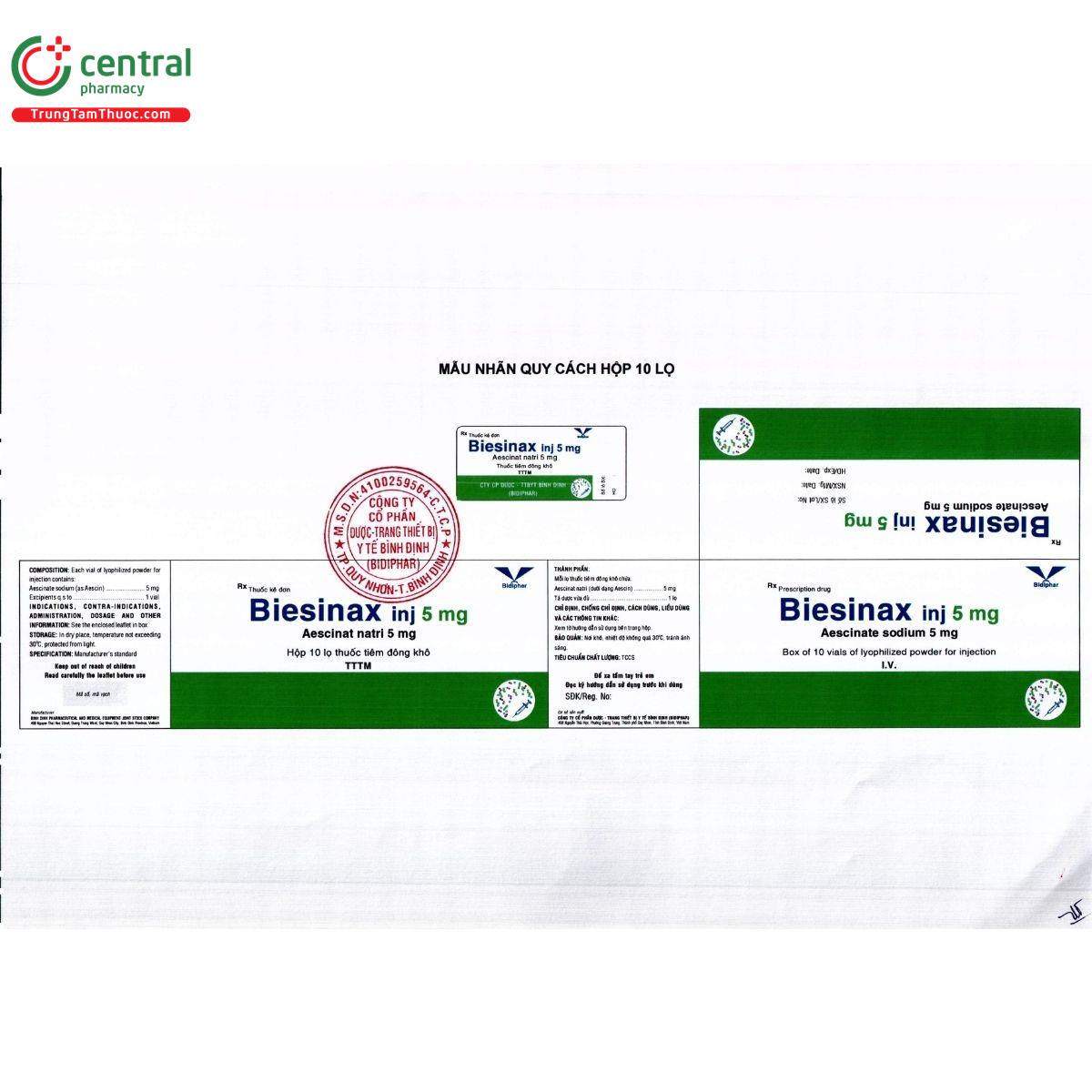 biesinax inj 5mg 1 B0661