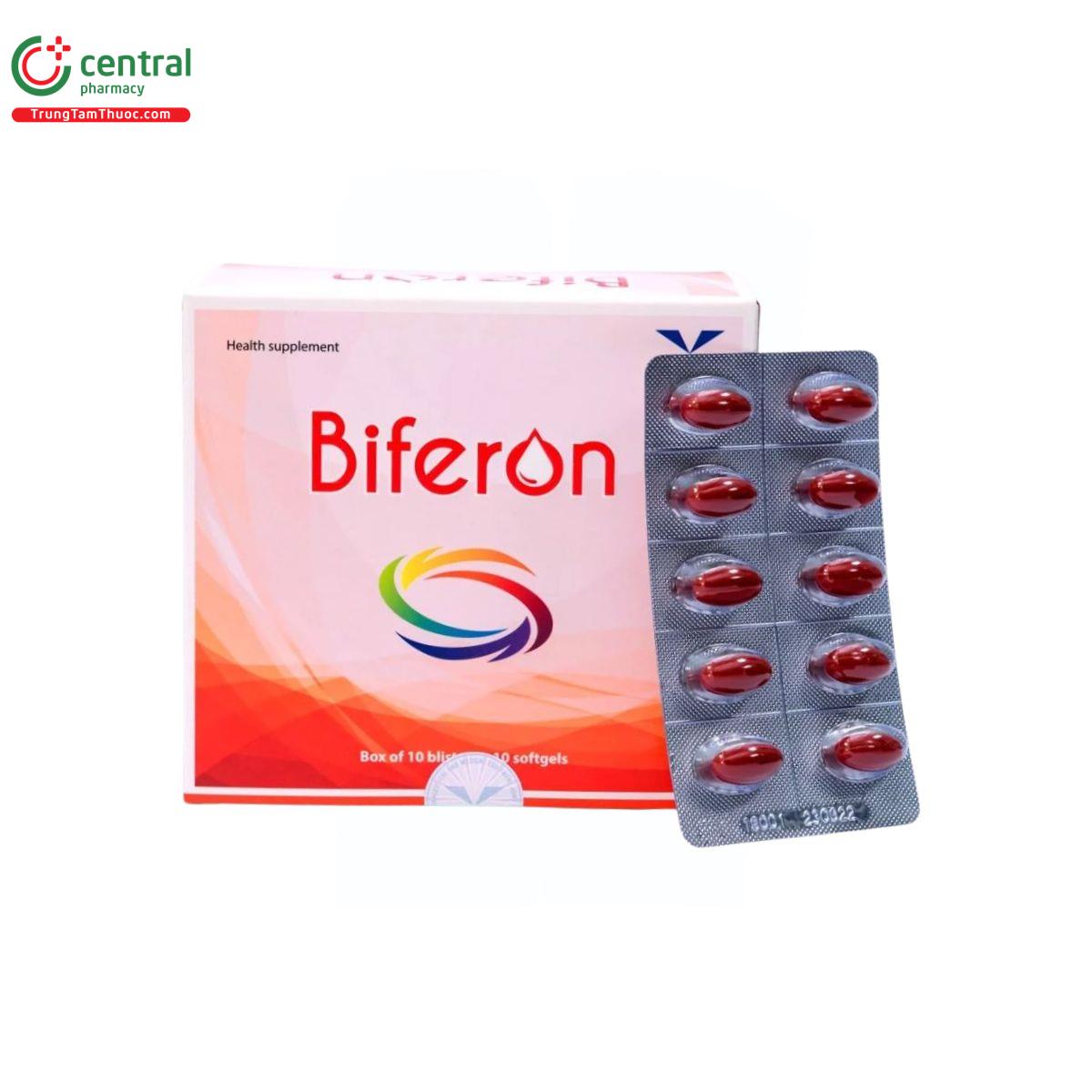 Thuốc Biferon bổ sung sắt, acid folic, hỗ trợ giảm nguy cơ thiếu máu do ...