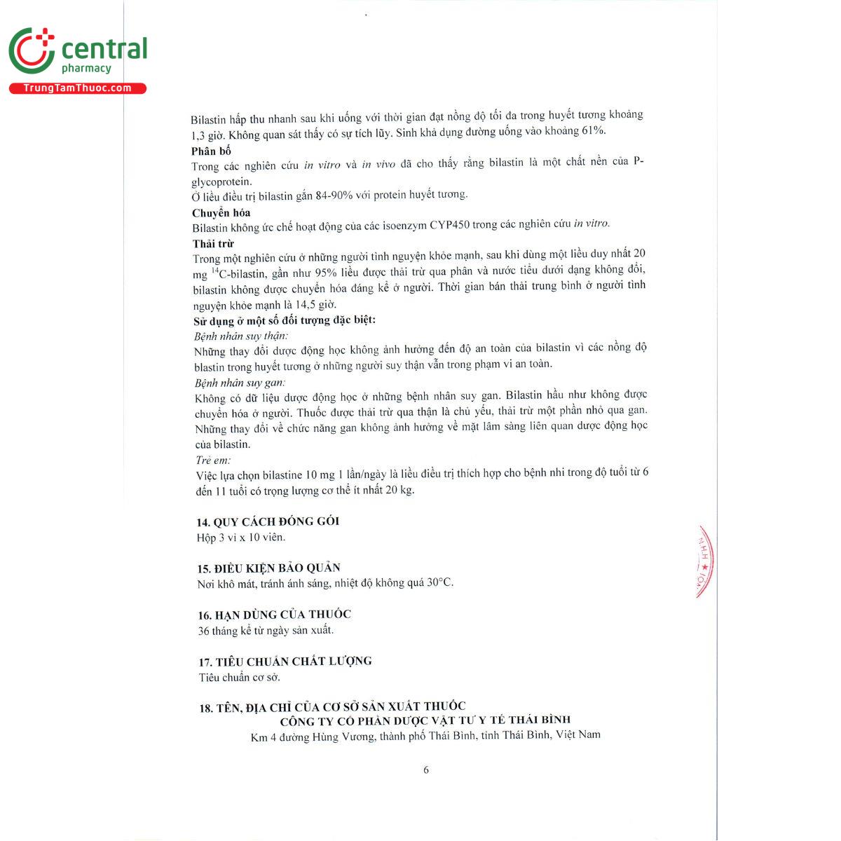 bilastatine 10mg 6 G2437 bilastatine 10mg 6 G2437