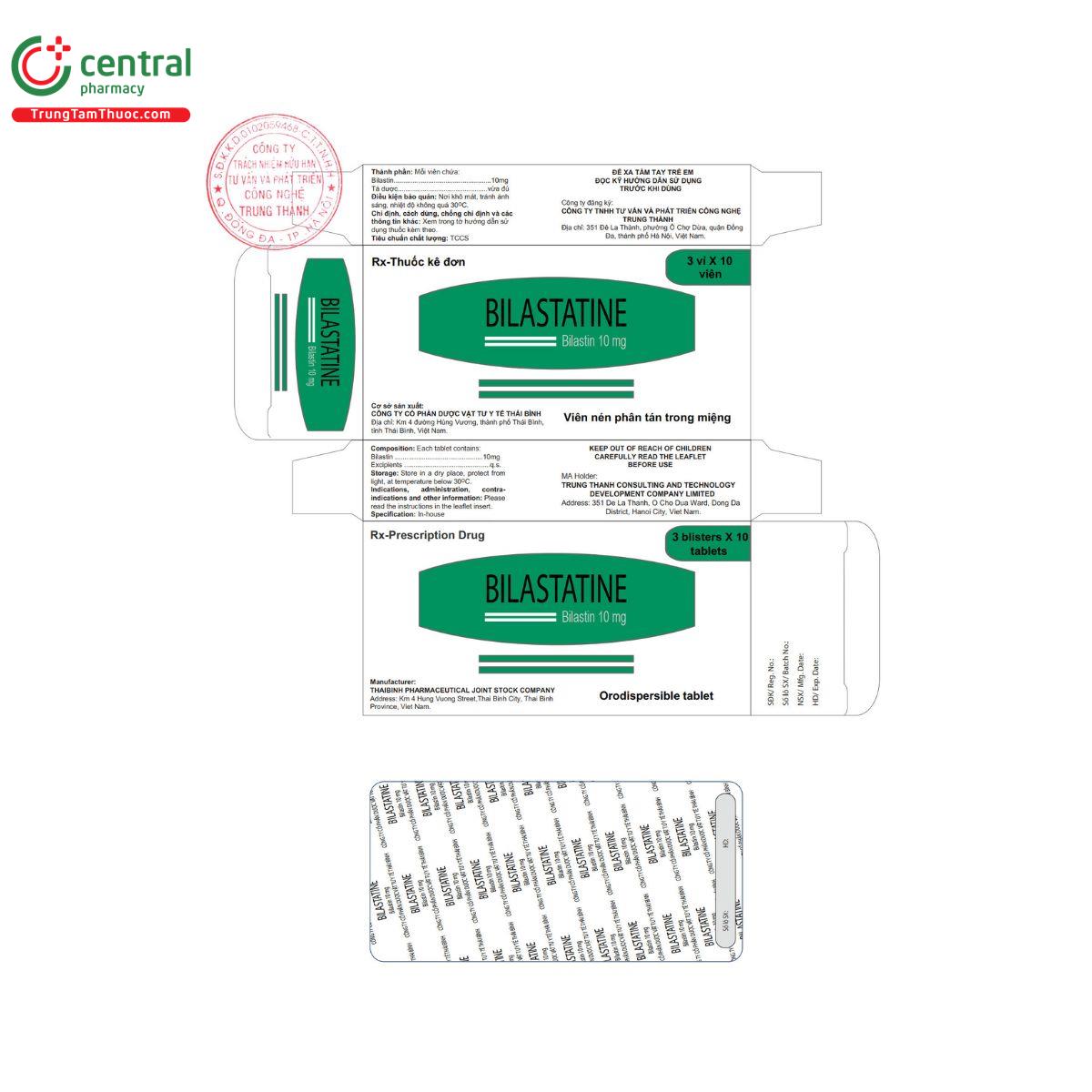 bilastatine 10mg N5837 bilastatine 10mg N5837