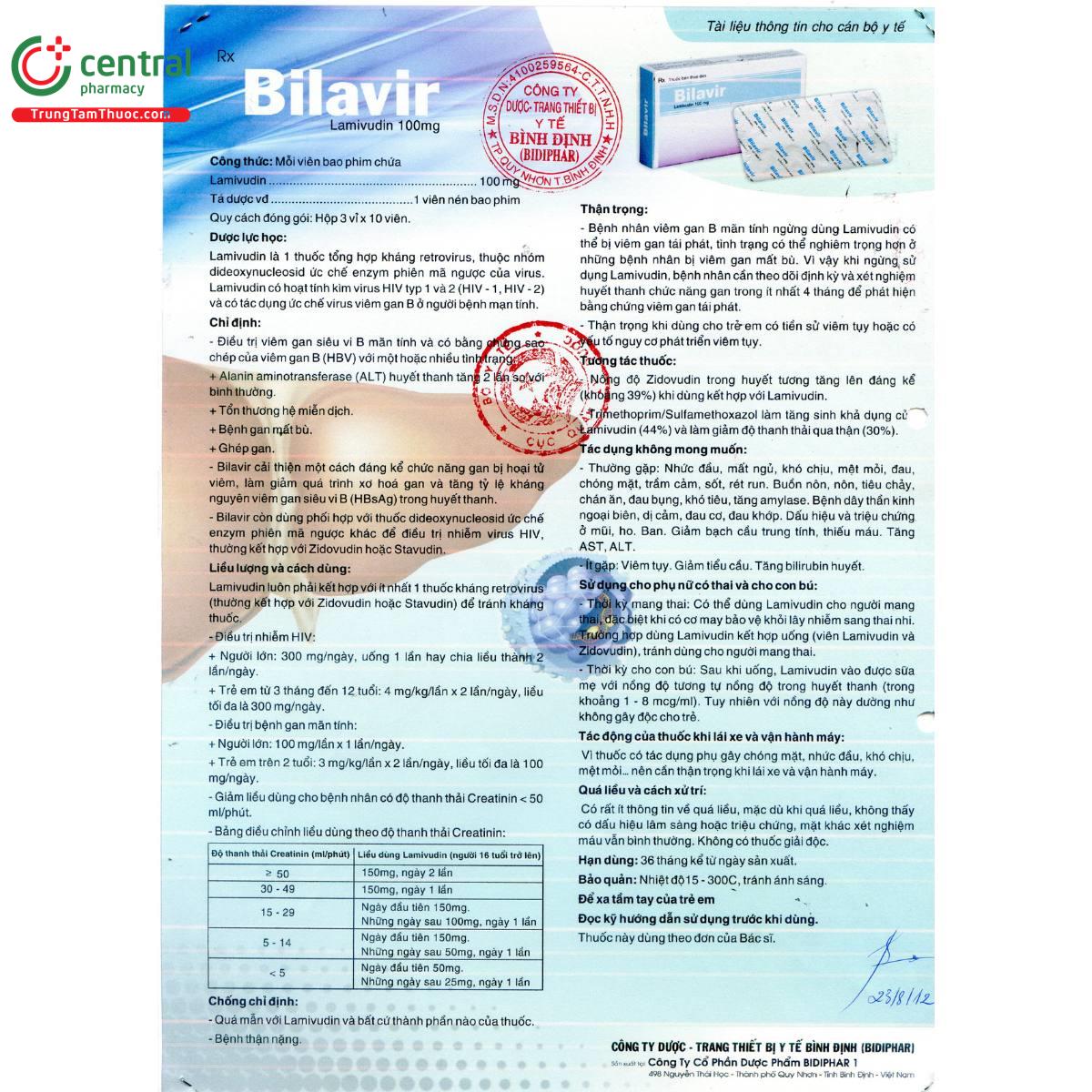 bilavir 100mg 7 L4772