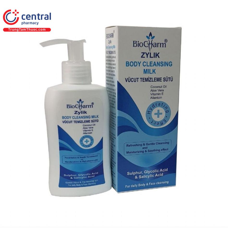 [CHÍNH HÃNG] Sữa tắm Biocharm Zylik Body Cleansing Milk cho da viêm