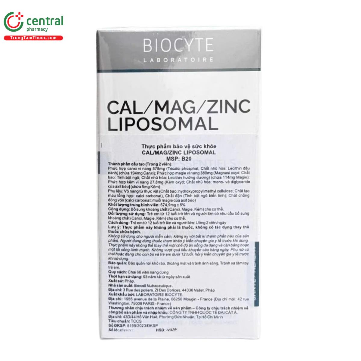 biocyte cal mag zinc liposomal 4 D1552 biocyte cal mag zinc liposomal 4 D1552