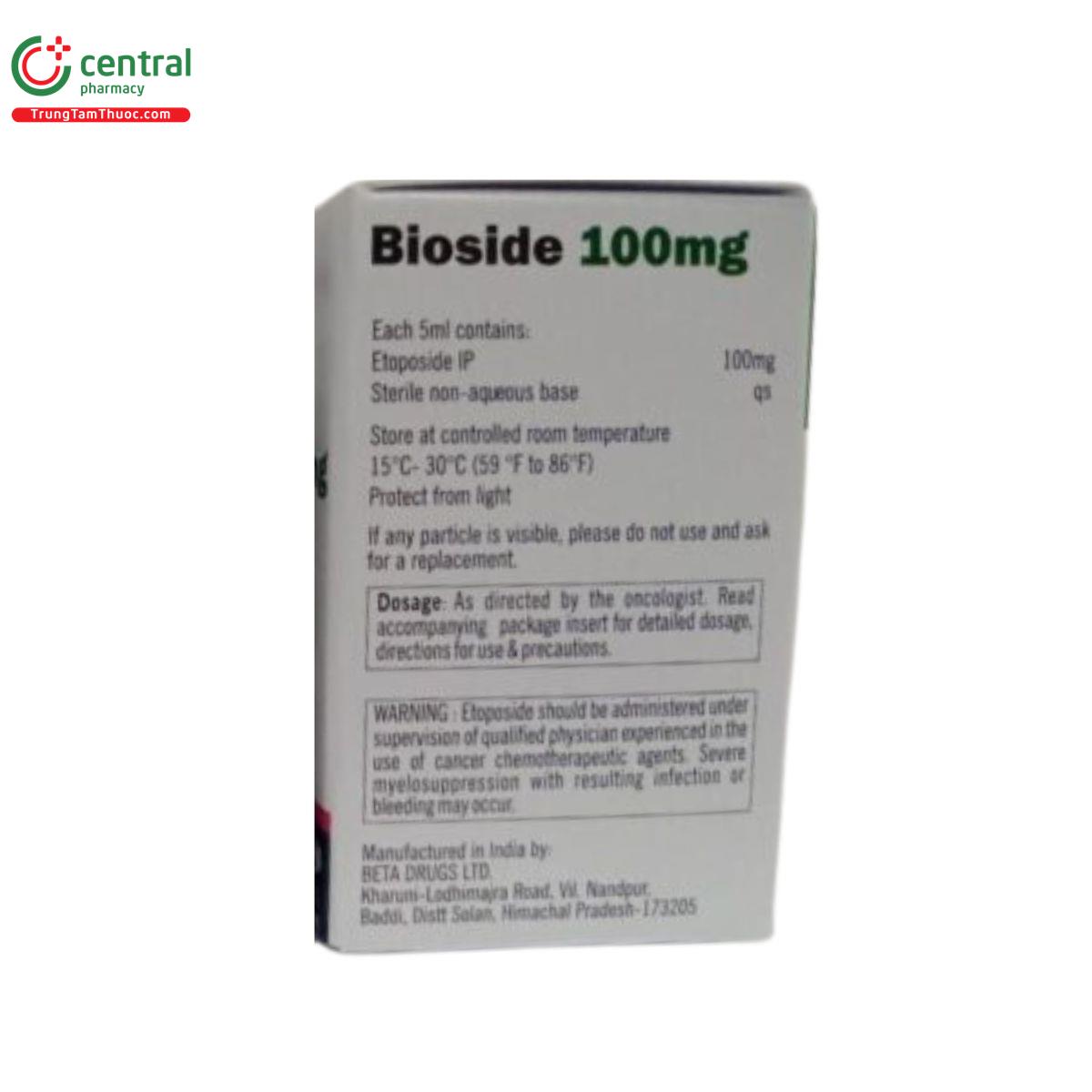 bioside 100mg etoposide injection 5 H2751