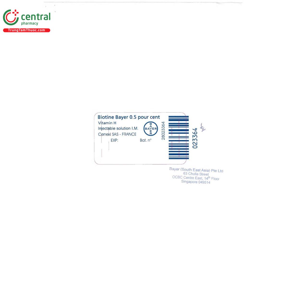 biotine bayer 0 5 pour cent 6 L4377