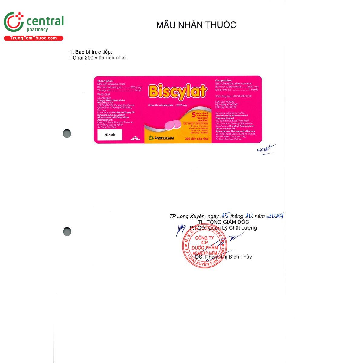 biscylat 262 5mg 14 U8650