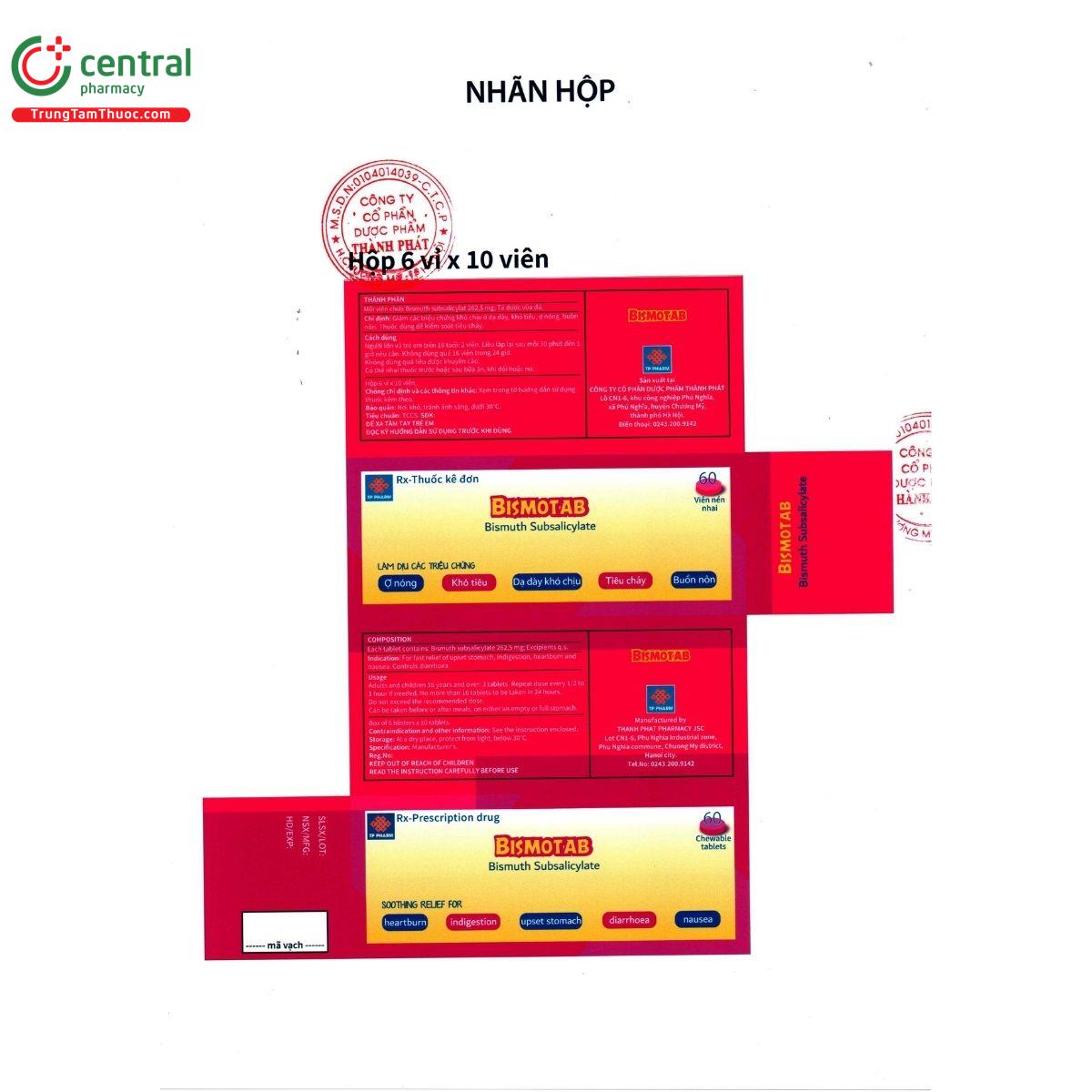 bismotab 262 5mg 1 Q6418