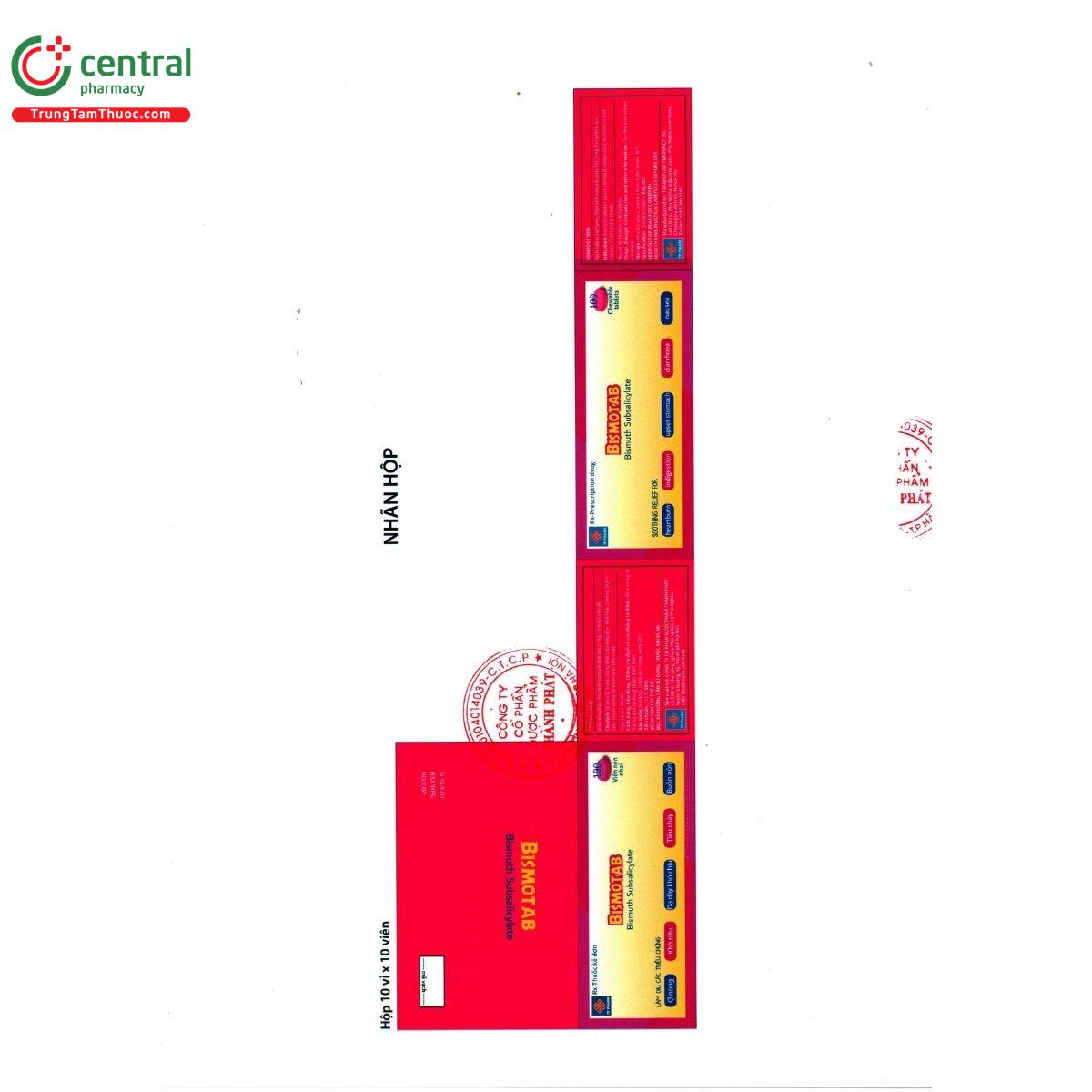 bismotab 262 5mg 2 D1284