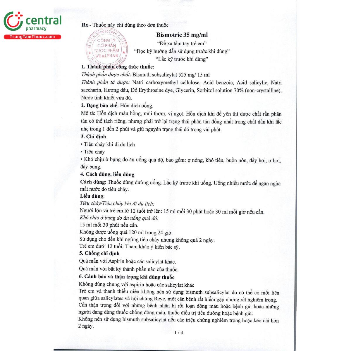 bismotric 35 mg ml 2 V8610