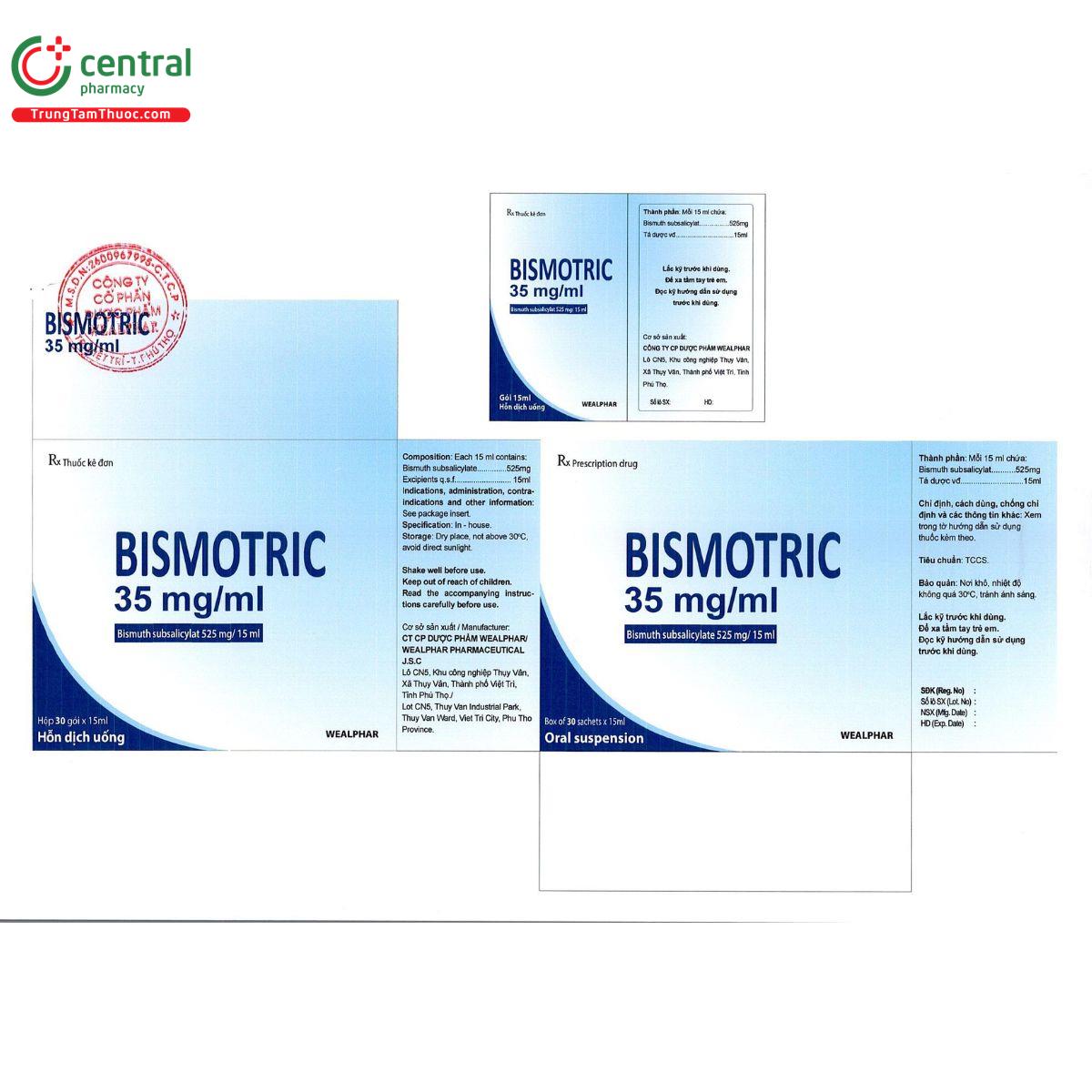 bismotric 35 mg ml J3030