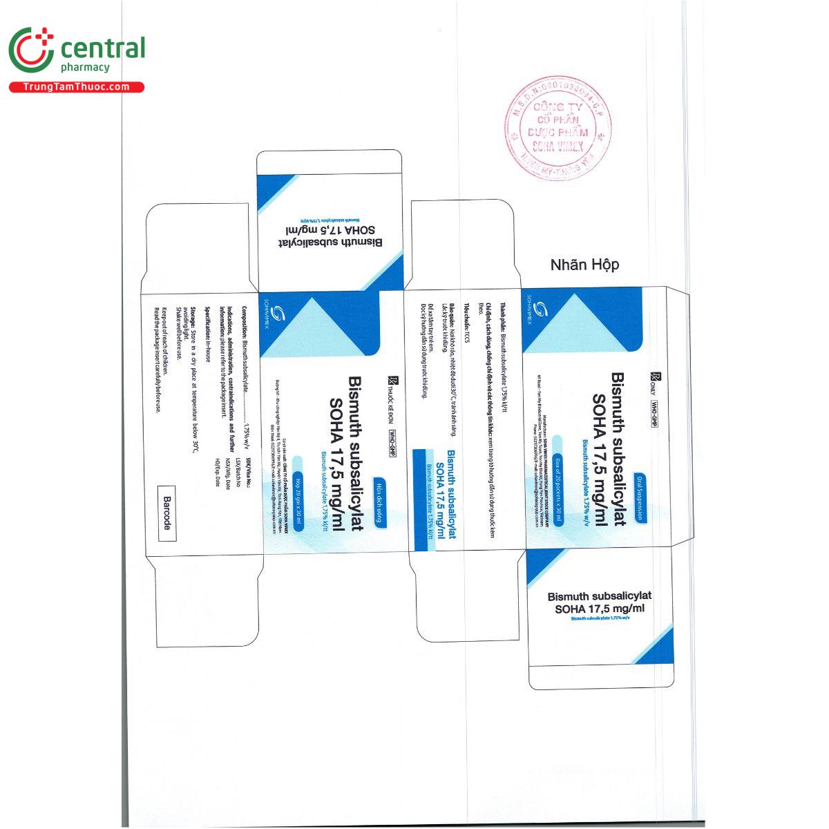 bismuth subsalicylat soha 17 5 mg ml 1 K4820 bismuth subsalicylat soha 17 5 mg ml 1 K4820