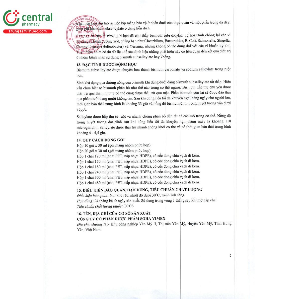 bismuth subsalicylat soha 17 5 mg ml 13 P6560 bismuth subsalicylat soha 17 5 mg ml 13 P6560