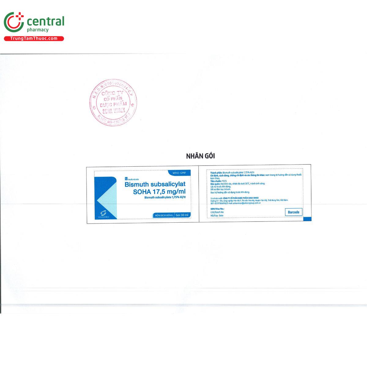 bismuth subsalicylat soha 17 5 mg ml 2 B0547 bismuth subsalicylat soha 17 5 mg ml 2 B0547
