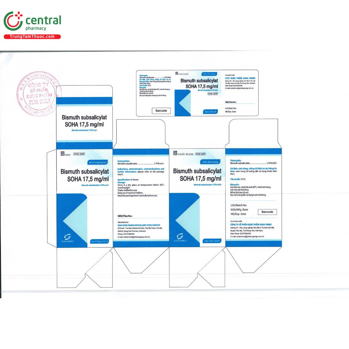 bismuth subsalicylat soha 17 5 mg ml 3 U8730 bismuth subsalicylat soha 17 5 mg ml 3 U8730
