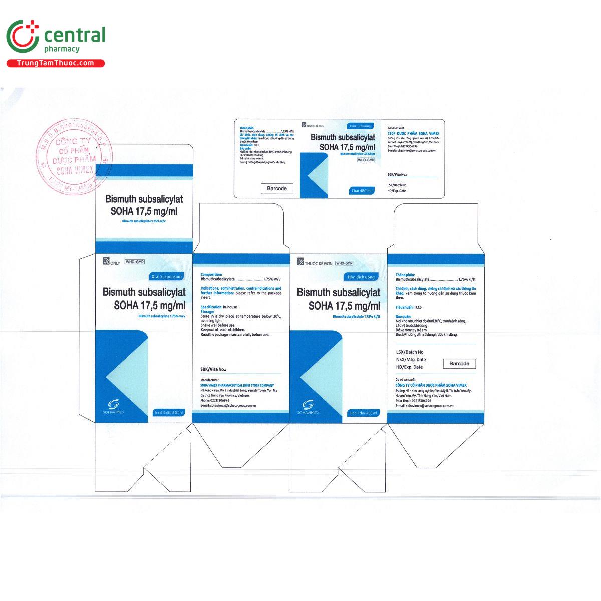 bismuth subsalicylat soha 17 5 mg ml 7 R7213 bismuth subsalicylat soha 17 5 mg ml 7 R7213