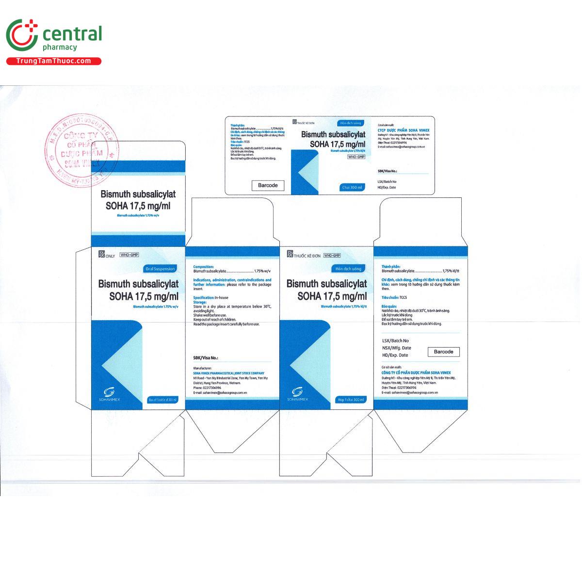 bismuth subsalicylat soha 17 5 mg ml 8 M5806 bismuth subsalicylat soha 17 5 mg ml 8 M5806