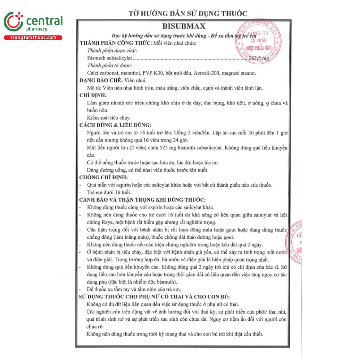 bisubmax 2625mg 4 G2586