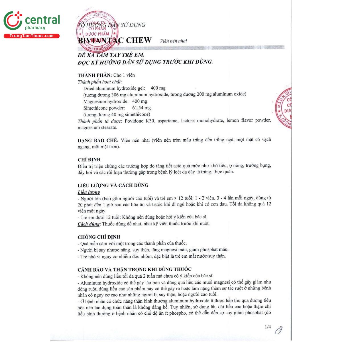 biviantac chew 4 M5430