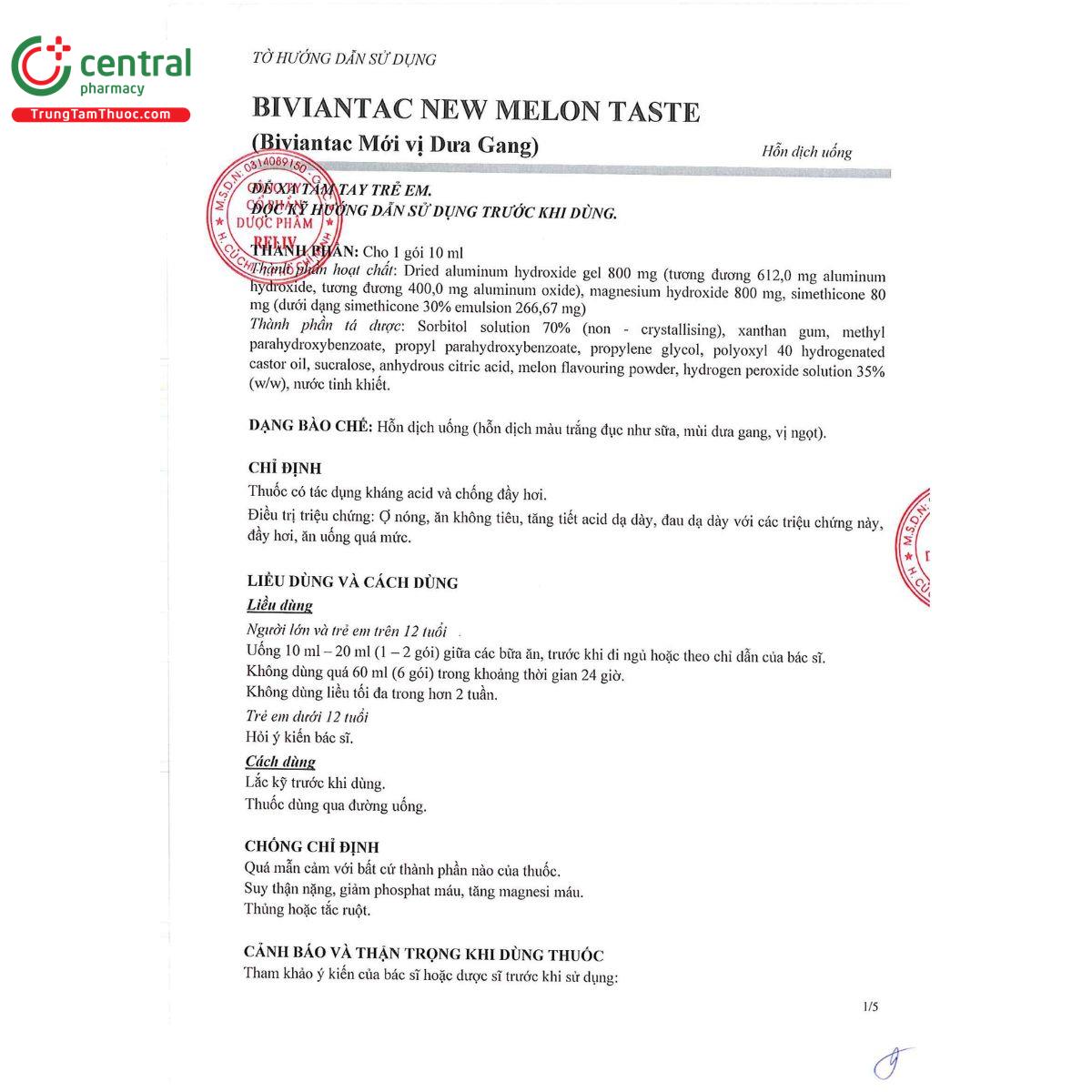 biviantac new melon taste 5 D1357