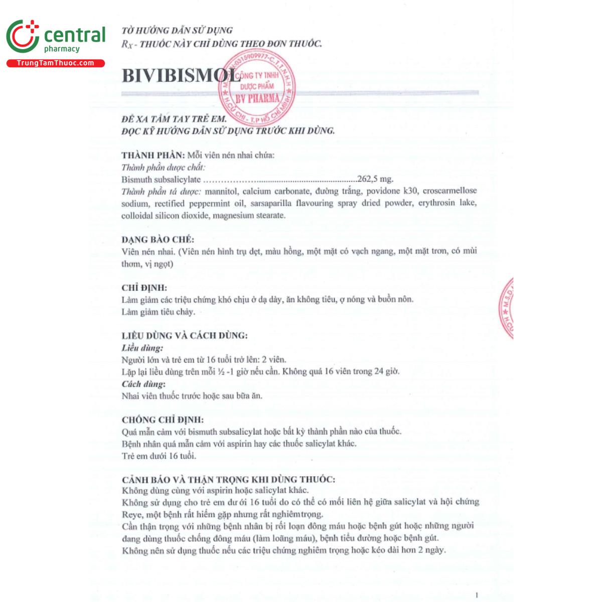 bivibismol 2625mg 4 M5524