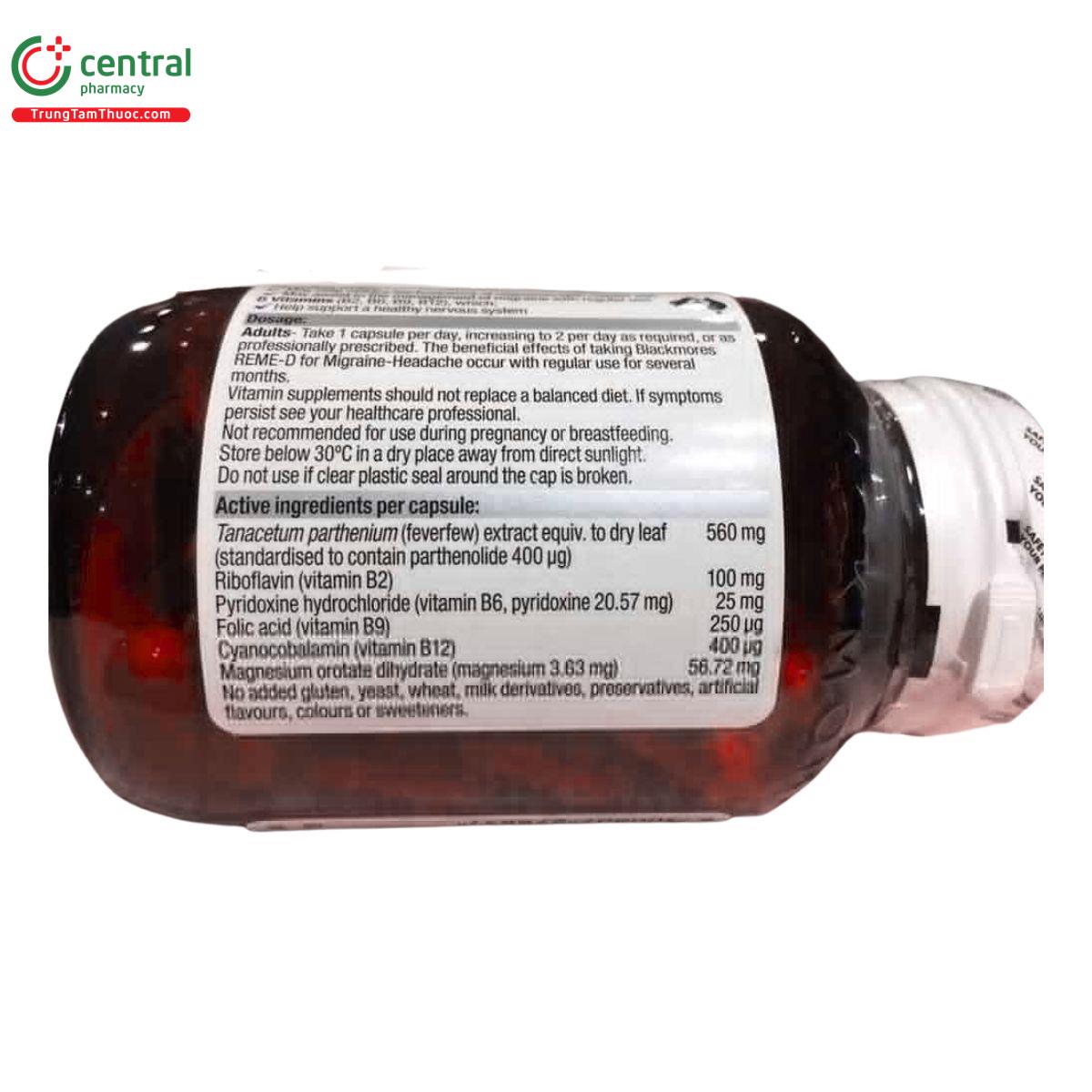 blackmores reme d for migraine headache 3 U8034