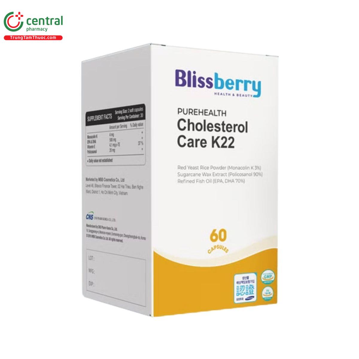 blissberry purehealth cholesterol care k22 2 G2703