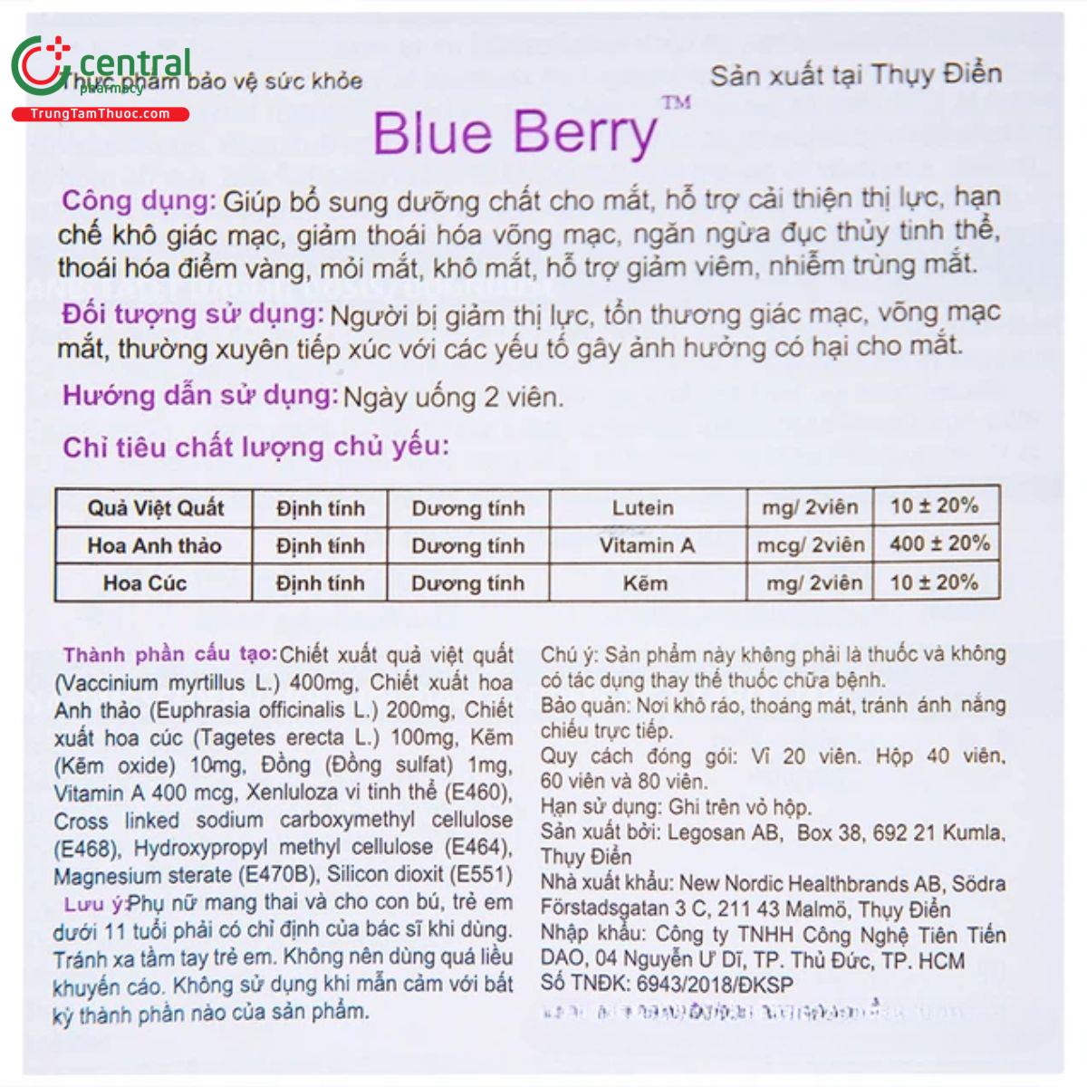 blue berry plus ojenvitamin 5 T7786