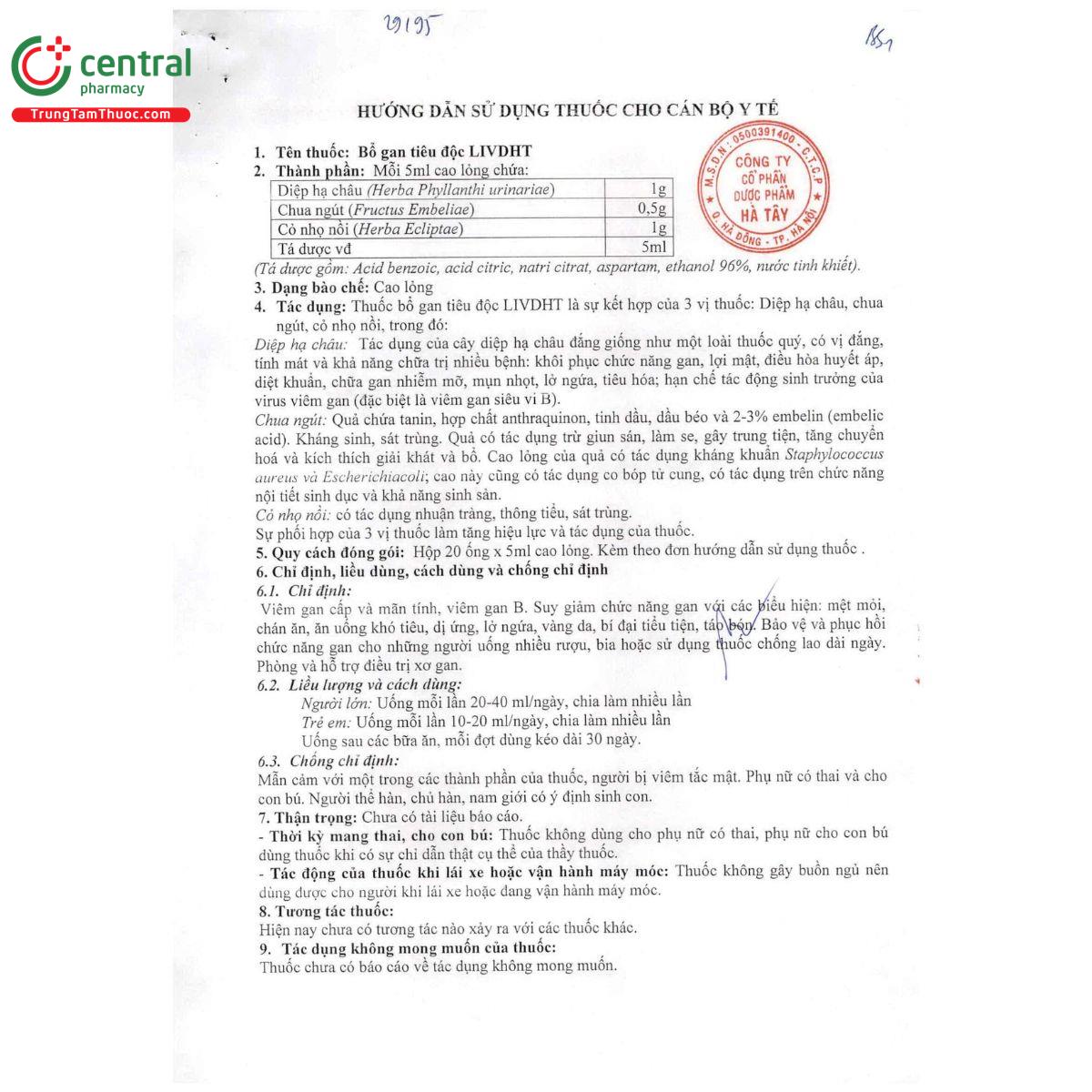 bo gan tieu doc livdht 2 S7544 bo gan tieu doc livdht 2 S7544
