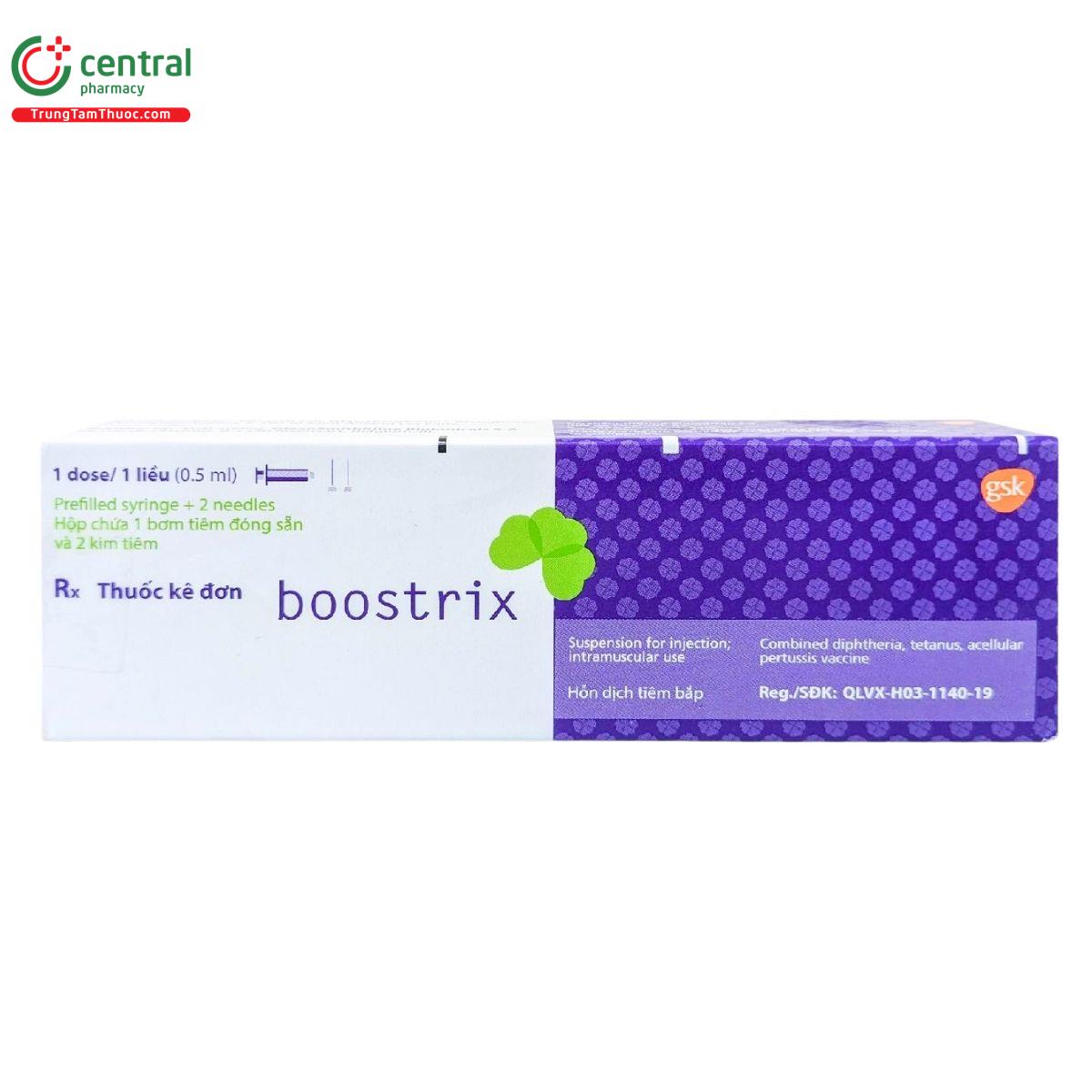 Thuốc Boostrix dùng tiêm nhắc lại ngừa bạch hầu, uốn ván và ho gà
