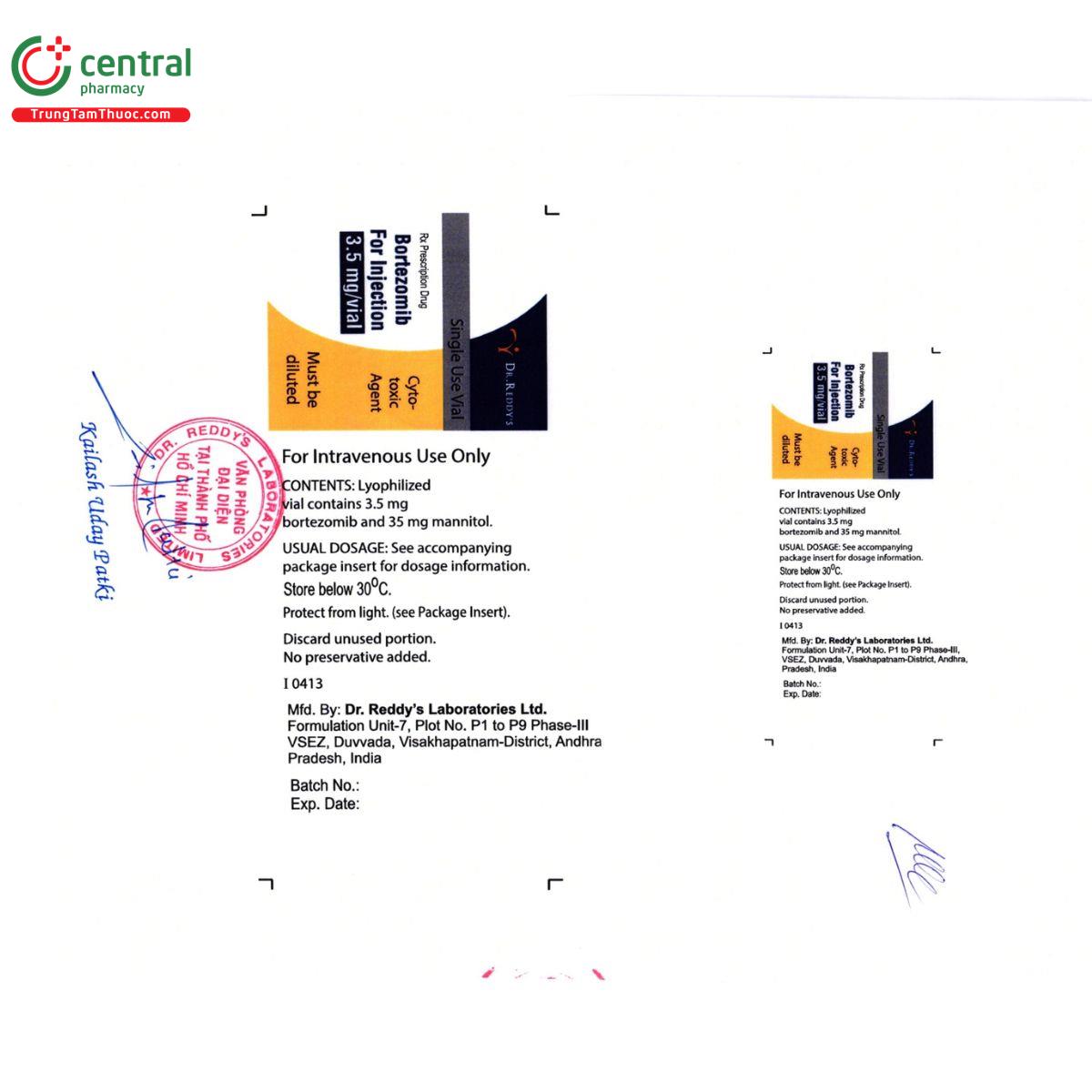 bortezomib 35mg vial drreddys 2 F2382