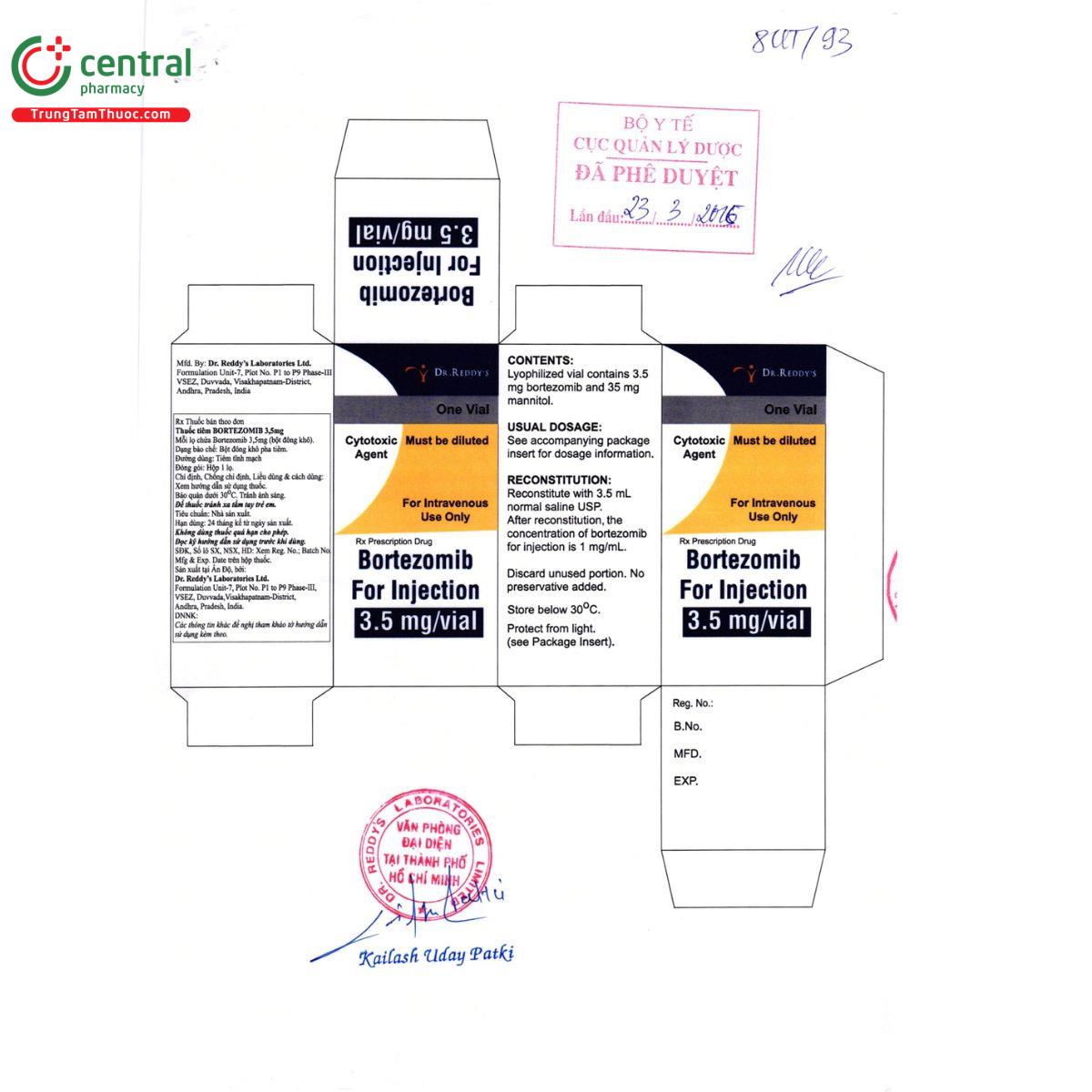 bortezomib 35mg vial drreddys 3 T7665