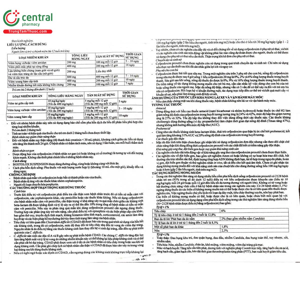 bostolox suspension 100mg 14 N5873