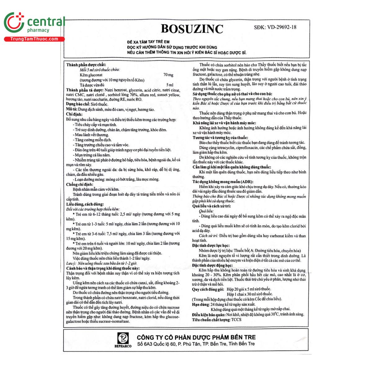 bosuzinc bepharco 7 U8063 bosuzinc bepharco 7 U8063