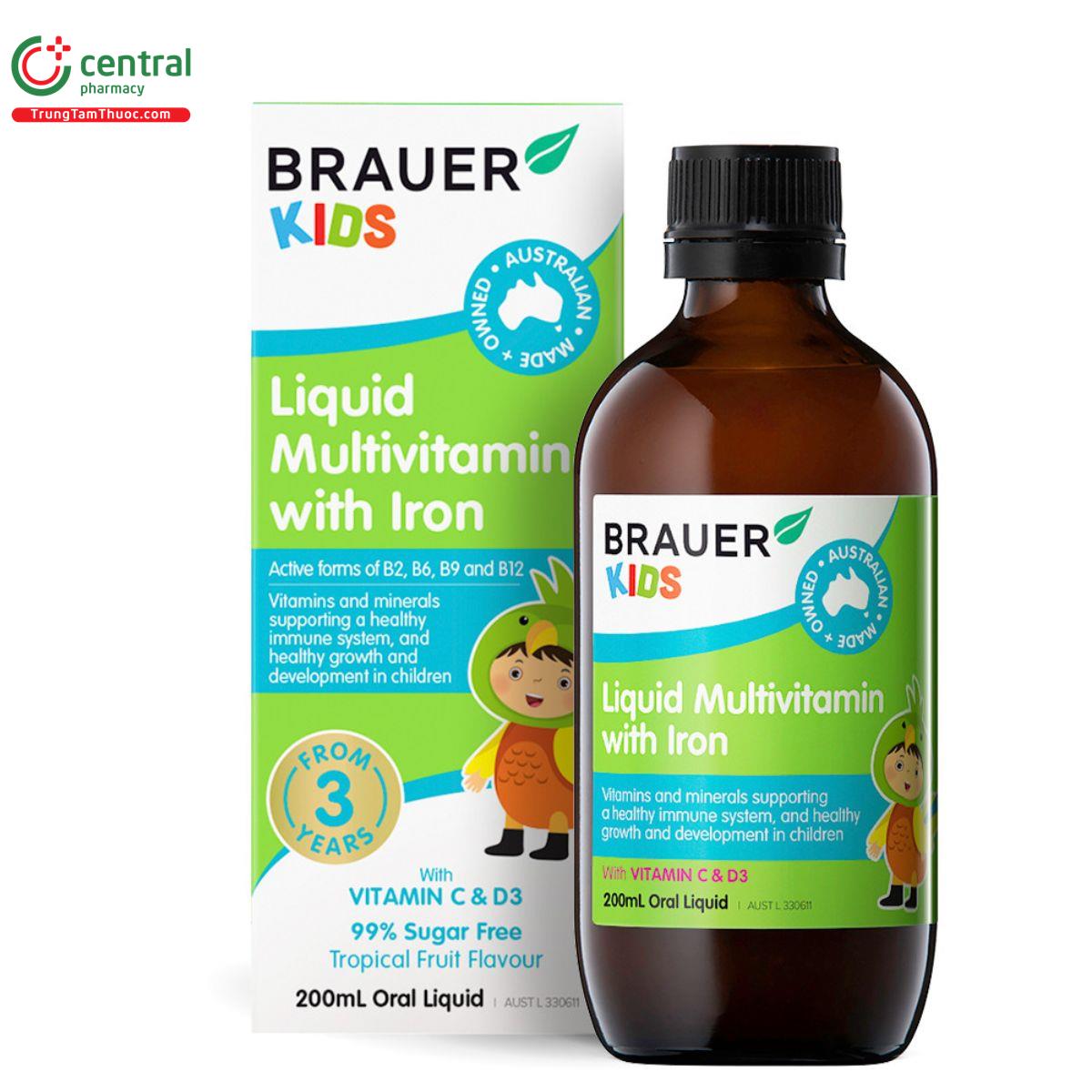 brauer kids liquid multivitamin with iron 1 K4317